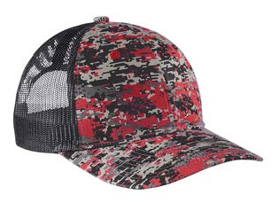 Port Authority ® Adult Unisex 100% Cotton Structured Mid Profile Digi Camo Snapback Trucker Cap